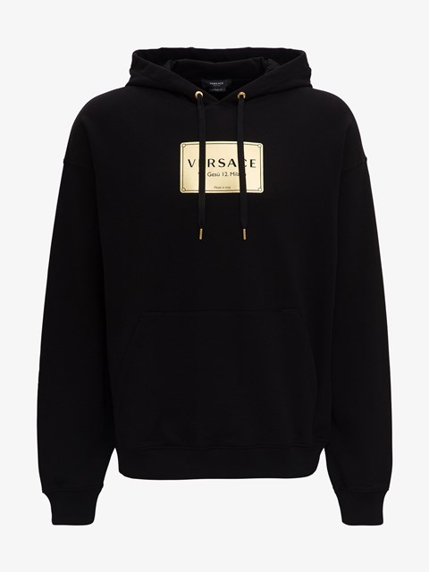 versace hoodie black