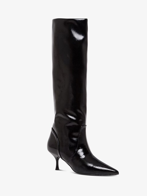 long patent leather boots