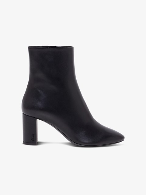 Lou Ankle Boots in Leather Black 