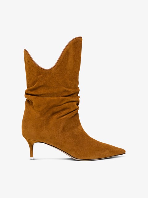 camel color boots with heel