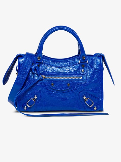 balenciaga mini city bag blue