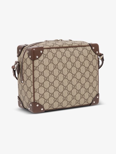 gg shoulder bag with leather details