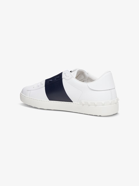 valentino open leather sneakers