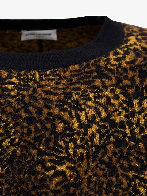 saint laurent leopard sweater