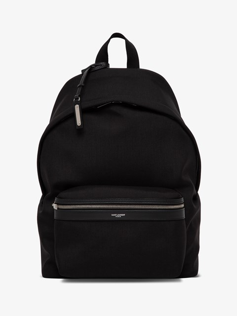 saint laurent black city laptop backpack