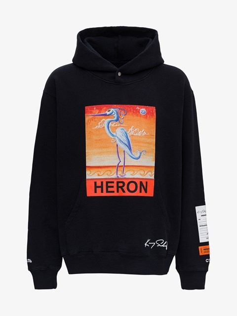 heron hoodie black