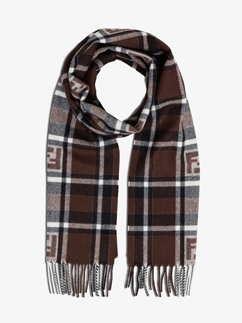 brown check scarf