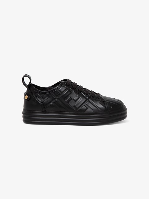 fendi black leather sneakers
