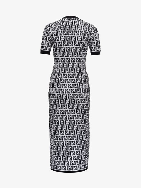black and white fendi dress