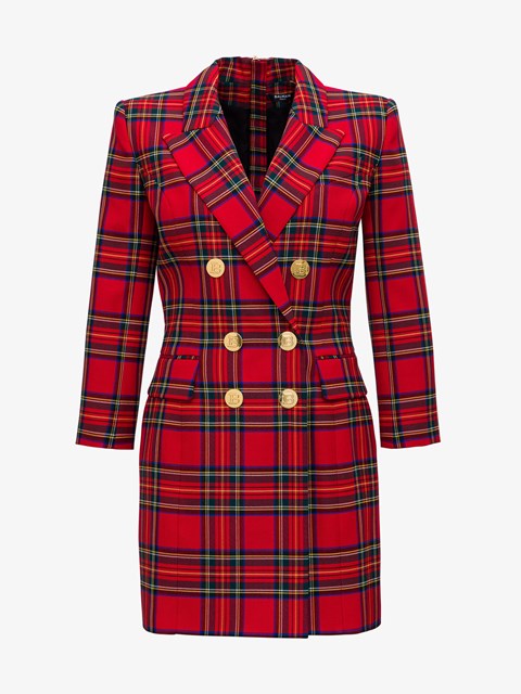 tartan blazer dress