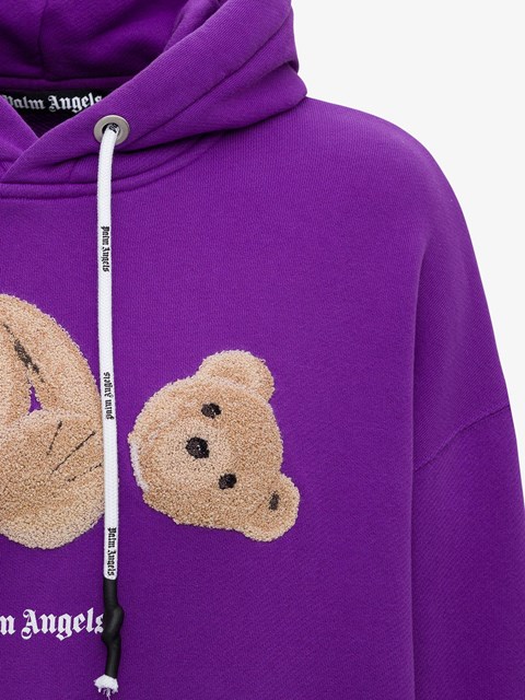 palm angels purple bear hoodie
