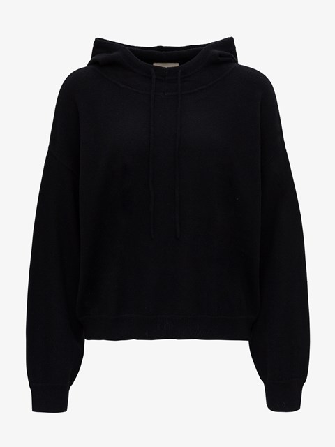 black cashmere hoodie