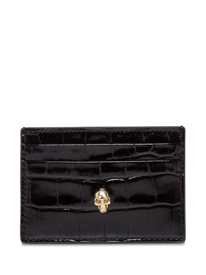 alexander mcqueen card holder skull