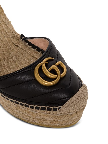 gucci leather platform espadrille