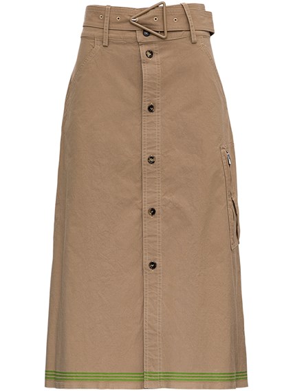 beige belted skirt