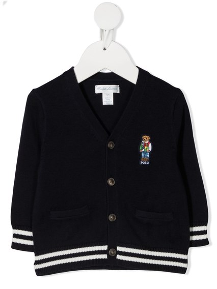 polo knit cardigan