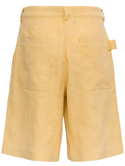 Colza Bermuda Shorts in Beige Linen 