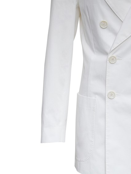 double breasted lab coat