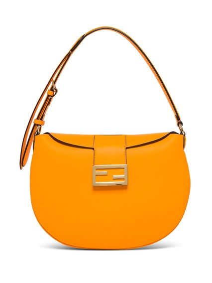 orange leather crossbody bag