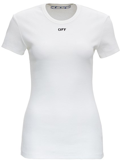Ribbed cotton t shirt Clearance
