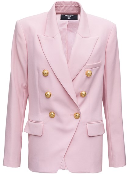 double breasted blazer pink