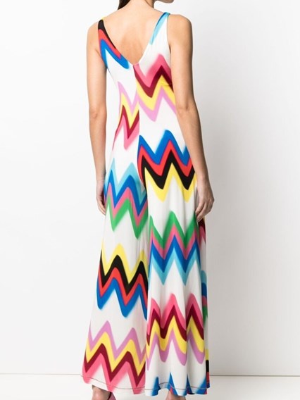 Multicolor Zig Zag Dress Multicolor 
