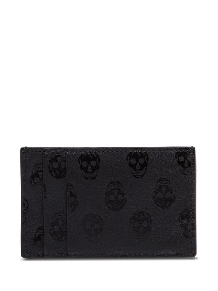 NWT Alexander McQueen Men's Biker Skull Leather Card Case outlets