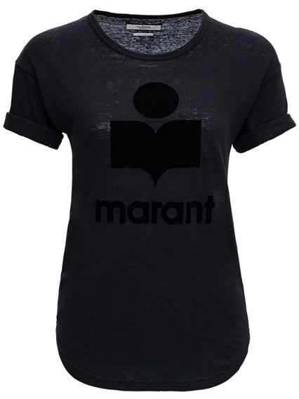 Black T-Shirt with Logo ISABEL MARANT ETOILE Price | Gaudenzi Boutique