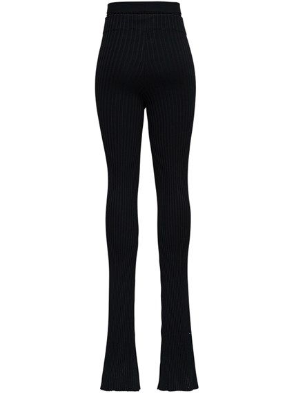 Ribbed Flared Pants in Viscose blend 