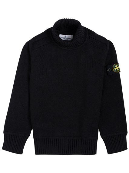 Maglione Nero a Collo Alto con Logo STONE ISLAND KIDS Prezzo | Gaudenzi  Boutique