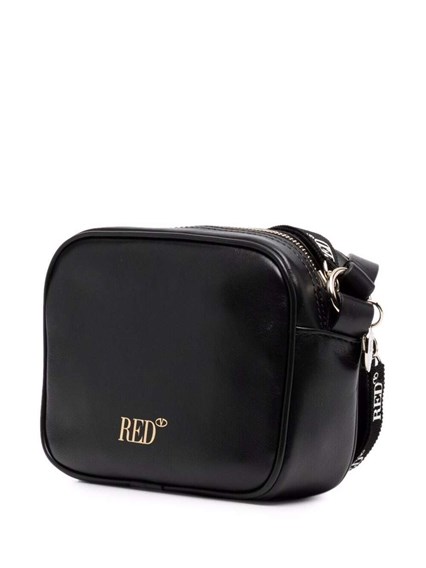 black purse with red inside