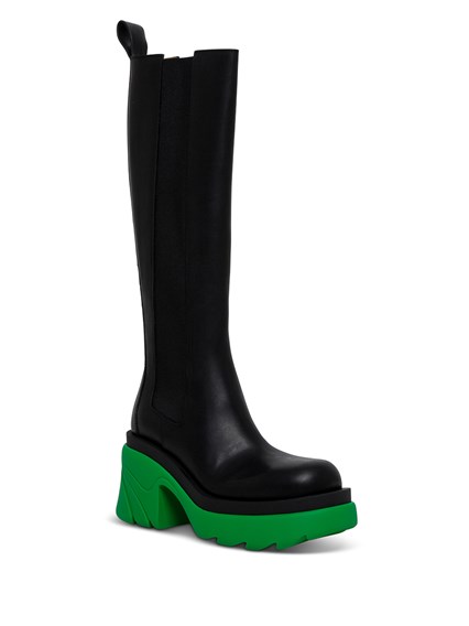 Stivali Lug in Pelle Vegetale Nera BOTTEGA VENETA Prezzo | Gaudenzi Boutique