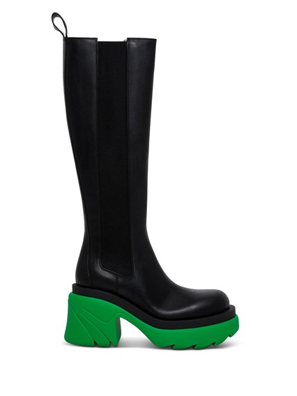 Stivali Lug in Pelle Vegetale Nera BOTTEGA VENETA Prezzo | Gaudenzi Boutique