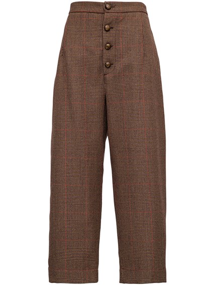 High Waisted Brown Wool Pants JEJIA 