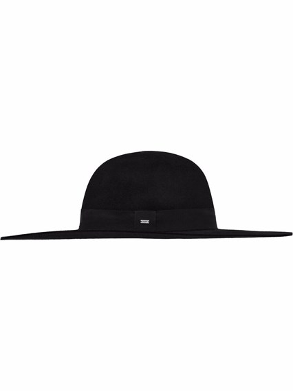 Mos gidsel friktion Asymmetrical Hat with Gros Grain Ribbon detail Black available on  gaudenziboutique.com - SM