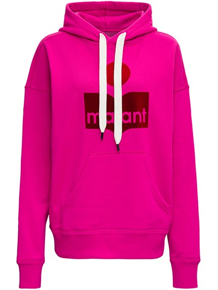 Pink Jersey Hoodie with Logo Print ISABEL MARANT Price Gaudenzi Boutique