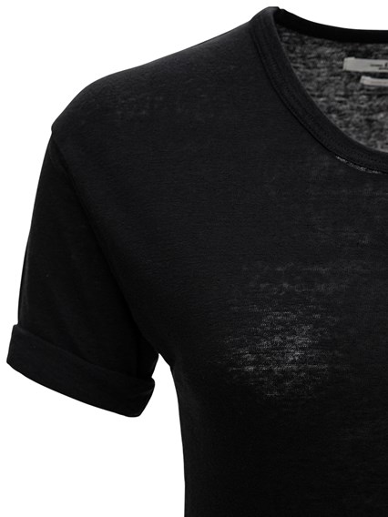 black linen tee shirt