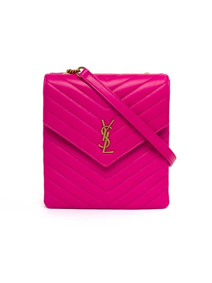 Borsa a Tracolla in Pelle Chevron Fucsia SAINT LAURENT Prezzo | Gaudenzi  Boutique
