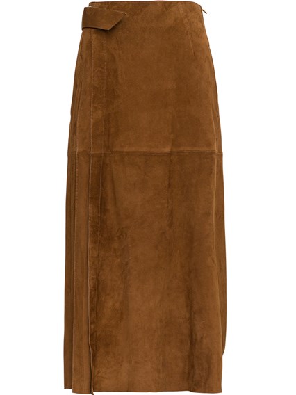 brown tan suede skirt