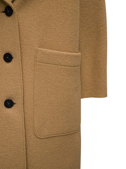 beige boucle coat