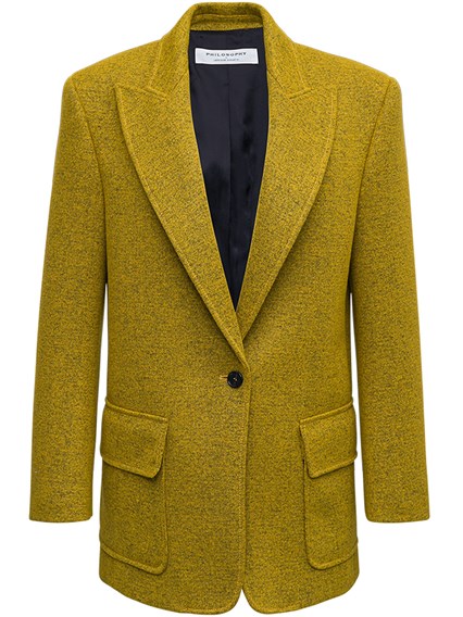 long mustard blazer