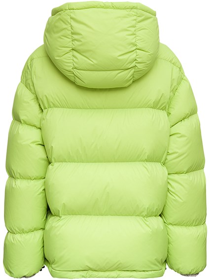 lime green padded jacket