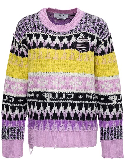 sweater with ripped edges