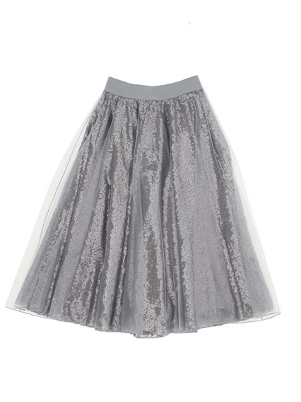 silver elastic skirt