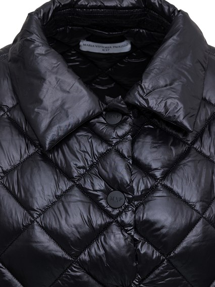 black quilted down coat