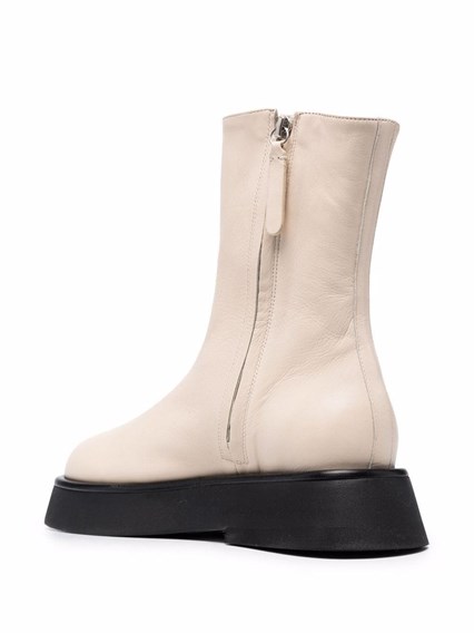 ivory leather boots