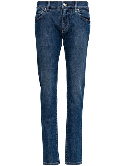 Jeans Cinque Tasche in Denim con Logo DOLCE E GABBANA Prezzo | Gaudenzi  Boutique