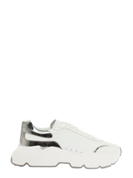 Sneaker Daymaster in Pelle Bianca e Argento Dolce \u0026 Gabbana Uomo DOLCE E  GABBANA Prezzo | Gaudenzi Boutique