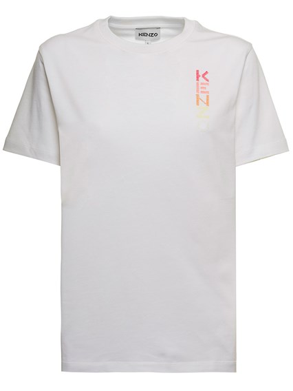 T-Shirt Bianca di Cotone con Stampa Logo Kenzo Donna KENZO Prezzo |  Gaudenzi Boutique