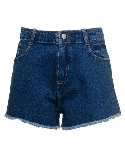 Kenzo Woman's Blue Denim Shorts with 